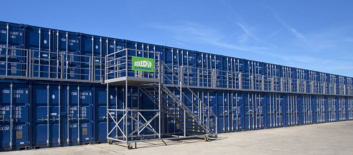 row of containers